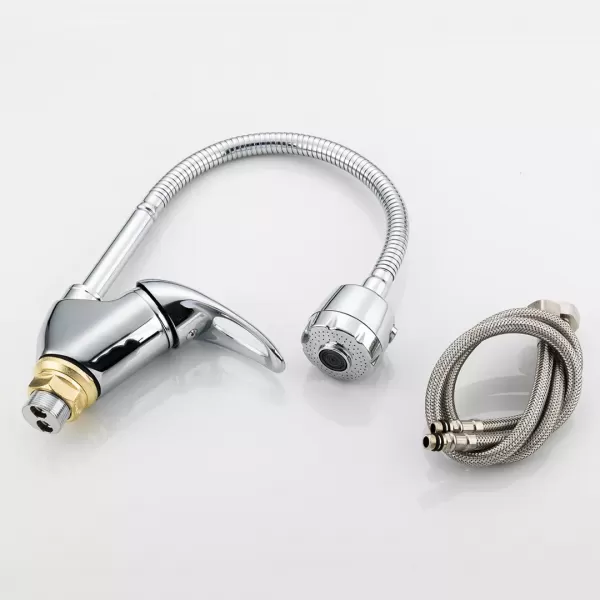 Змішувач для кухні з гнучким виливом FRAP F4303