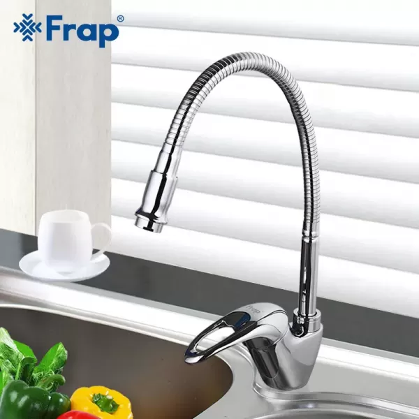Змішувач для кухні з гнучким виливом FRAP F4303-1