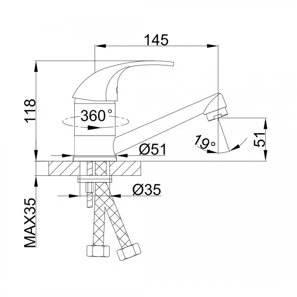 Смеситель для кухни FRAP F4503-2