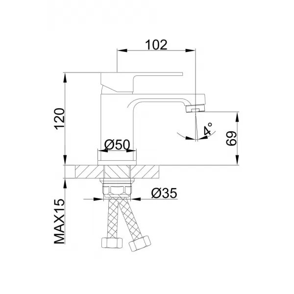 Смеситель для раковины FRAP  F1041