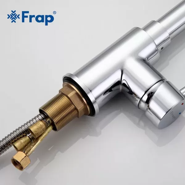 Змішувач для кухні з висувним виливом FRAP F6052