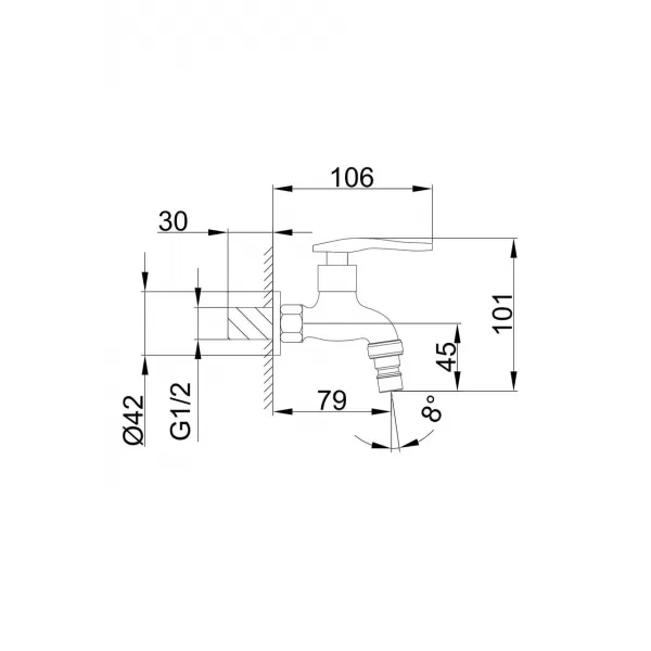 Кран водоразборный Frap F522