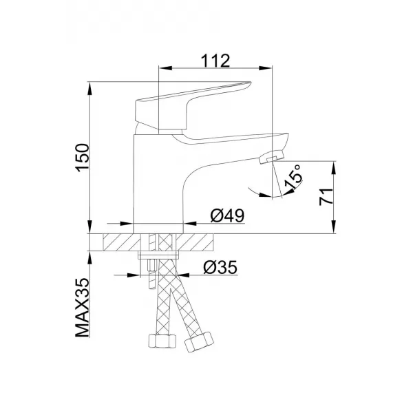 Смеситель для раковины FRAP  F10703-B