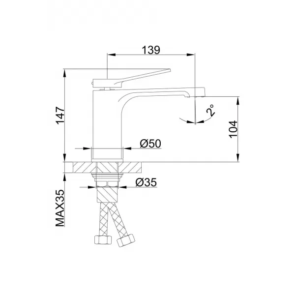 Смеситель для раковины FRAP  F1045