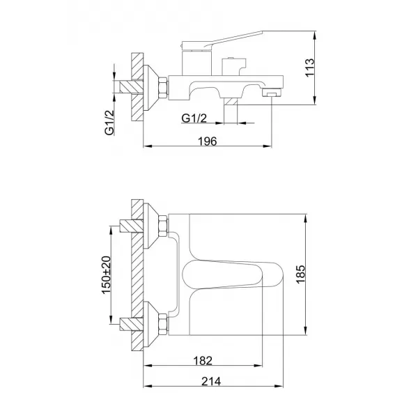 Змішувач для ванни FRAP  F3245