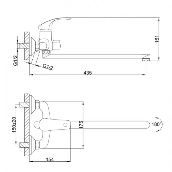 Змішувач для ванни FRAP  F2236