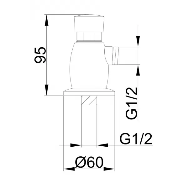 Кран натискний для пісуару FRAP F7201