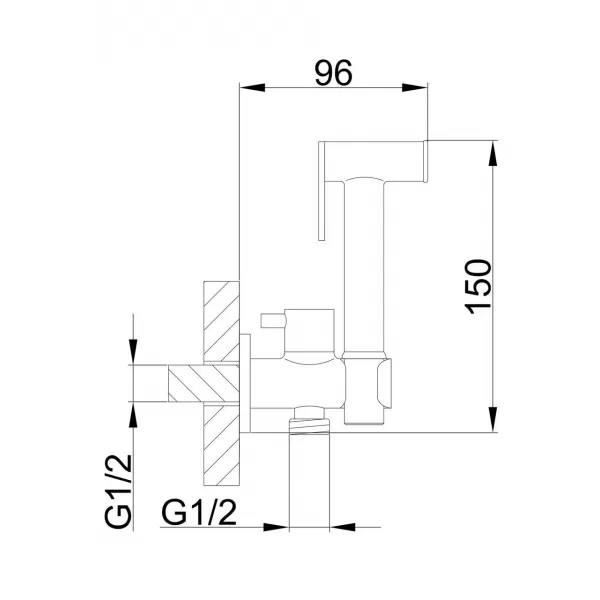 Гігієнічний душ моно Frap F7501, хром