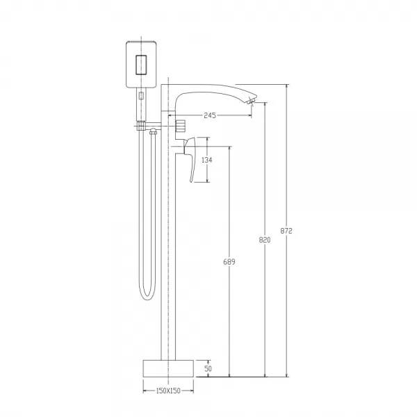 Змішувач для ванни підлоговий GAPPO G3007-8