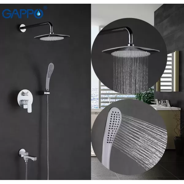 Душевая система скрытого монтажа GAPPO G7148-8