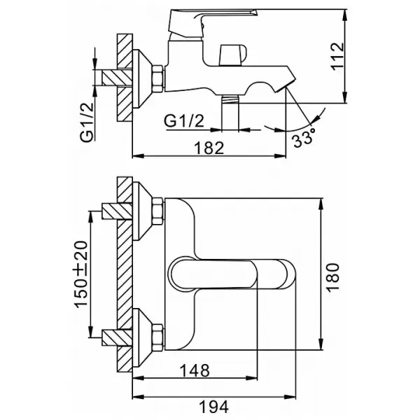 Змішувач для ванни FRAP  F2231