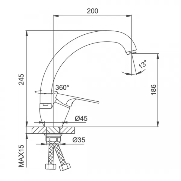 Змішувач для кухні FRAP F4101-11