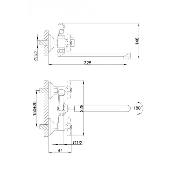 Смеситель для ванны FRAP  F2225