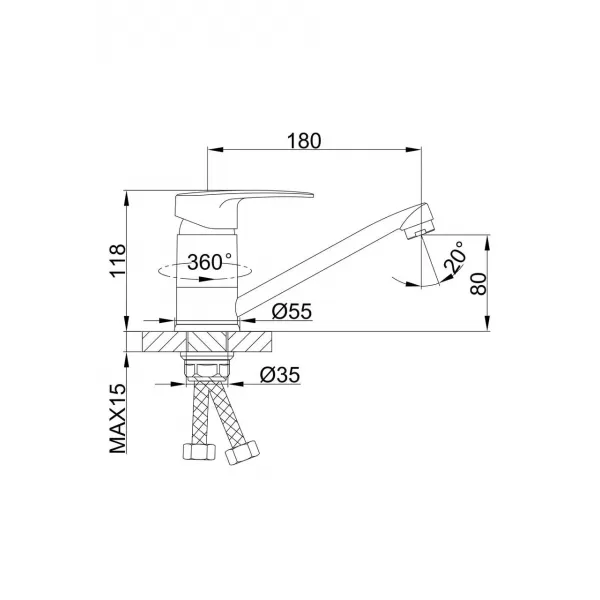 Смеситель для кухни FRAP F4566-2