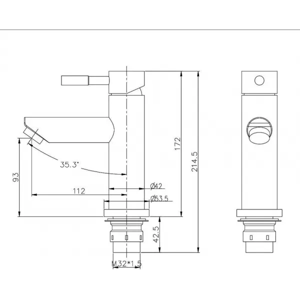 Змішувач для раковини WEZER EKO1A-01