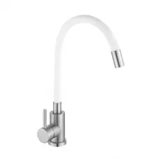 Смеситель для кухни с гибким изливом WEZER EKO4X-01W