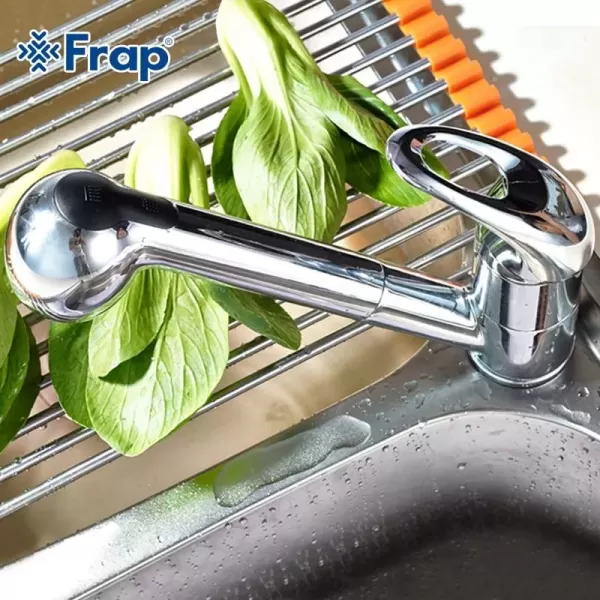 Змішувач для кухні з висувним виливом FRAP F6003