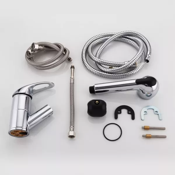 Змішувач для кухні з висувним виливом FRAP F6003