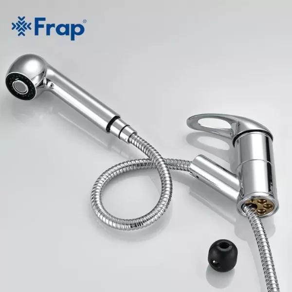 Змішувач для кухні з висувним виливом FRAP F6003