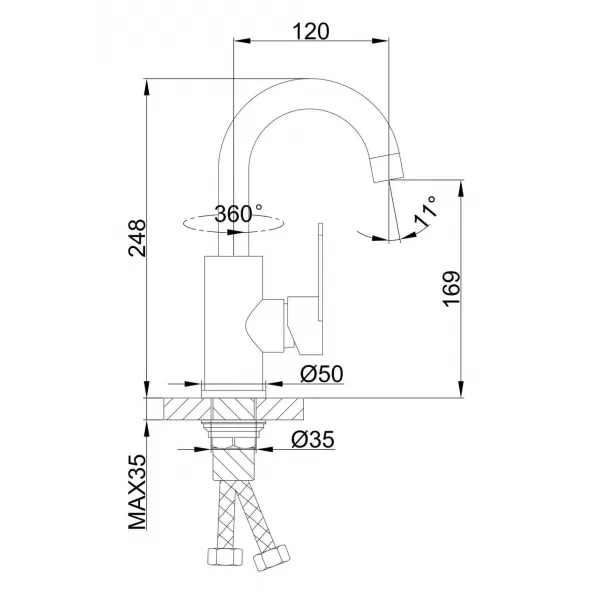 Смеситель для раковины FRAP  F1348