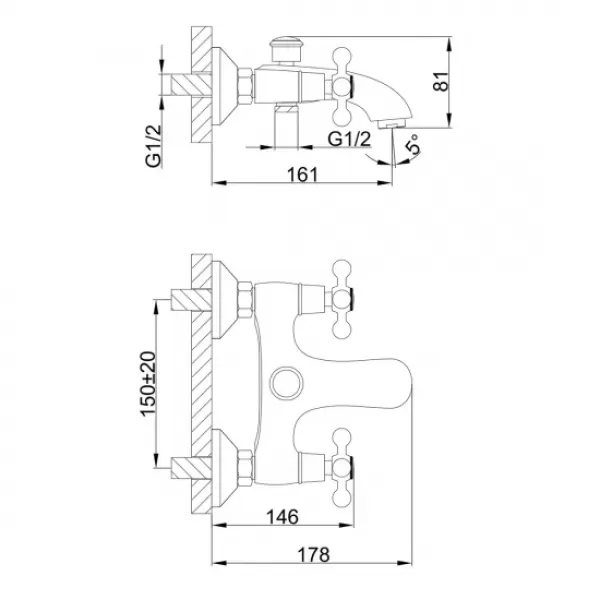 Смеситель для ванны FRAP  F3019-4