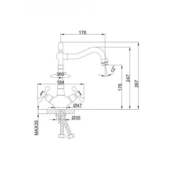 Смеситель для кухни FRAP F4019-4