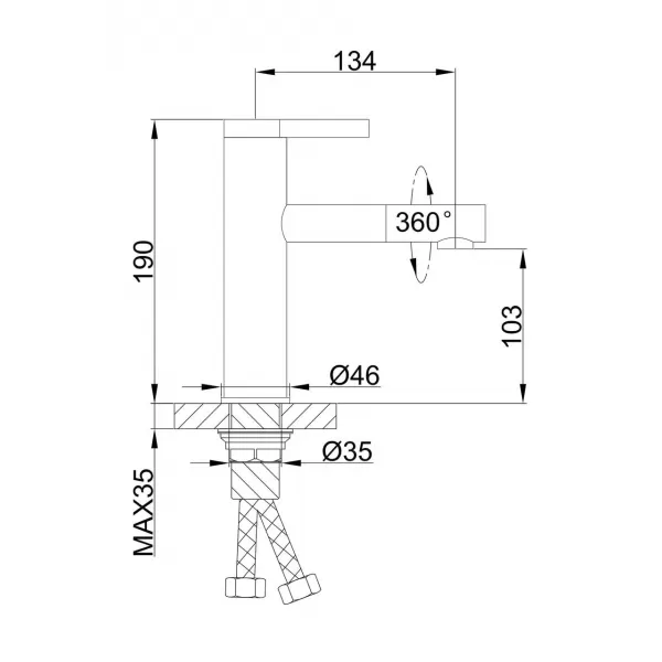 Смеситель для раковины FRAP  F1052-14