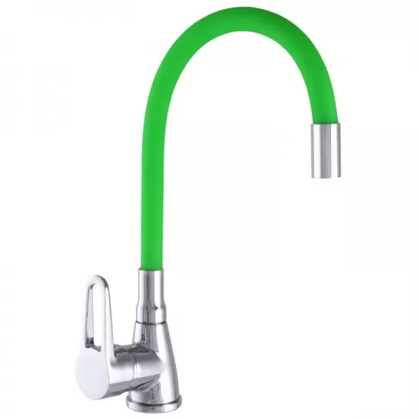 Смеситель для кухни с гибким изливом WEZER SOP4-R045-GREEN