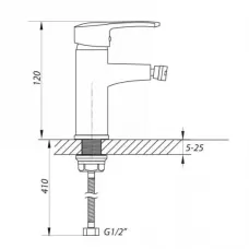 Змішувач для біде WEZER STD2-181