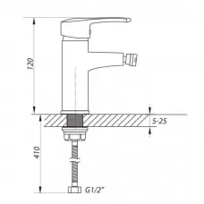Змішувач для біде WEZER STD2-279