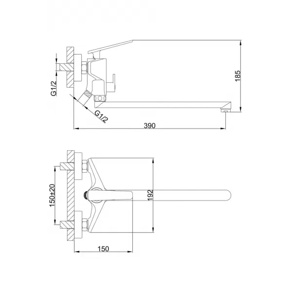 Змішувач для ванни FRAP  F2257
