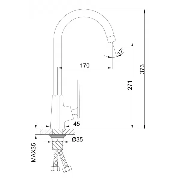 Змішувач для кухні FRAP F4057