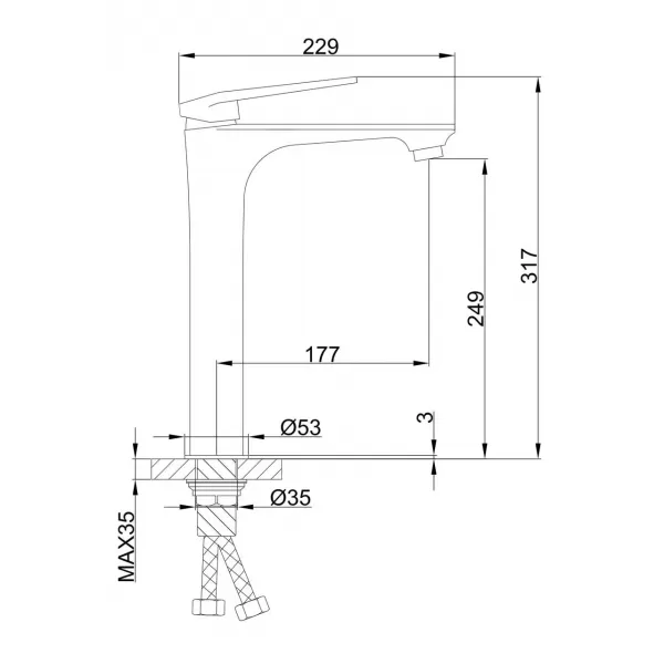 Смеситель для раковины FRAP  F1052-54
