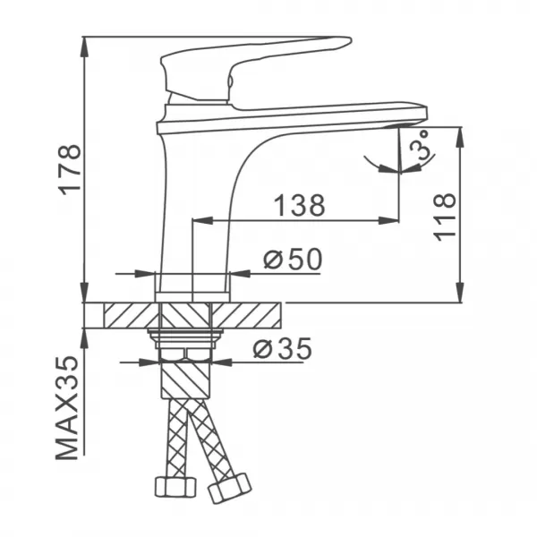 Смеситель для раковины FRAP  F1049-6