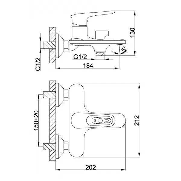 Смеситель для ванны FRAP  F3249-6