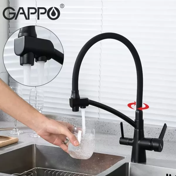 Змішувач для кухні з підключенням до фільтру GAPPO G4398-16
