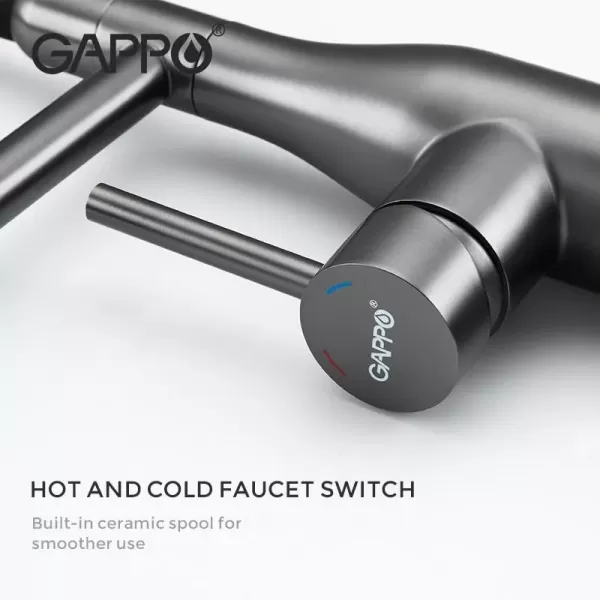 Смеситель для кухни с гибким изливом на 2 режима струи GAPPO G4398-51