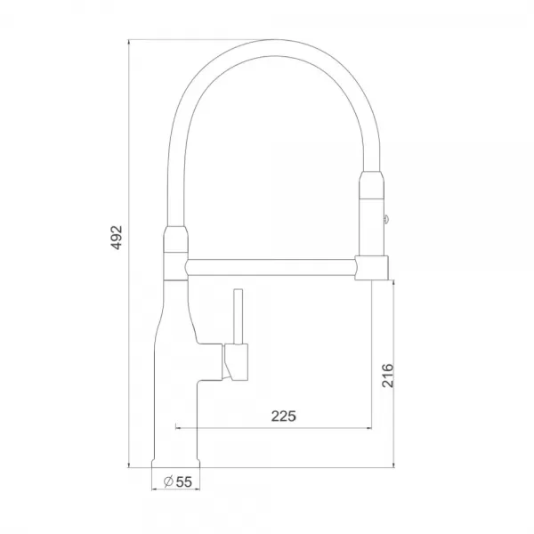 Смеситель для кухни с гибким изливом на 2 режима струи GAPPO G4398-51