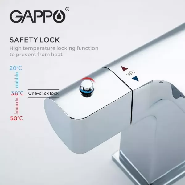 Смеситель для раковины с термостатом GAPPO G1007-40