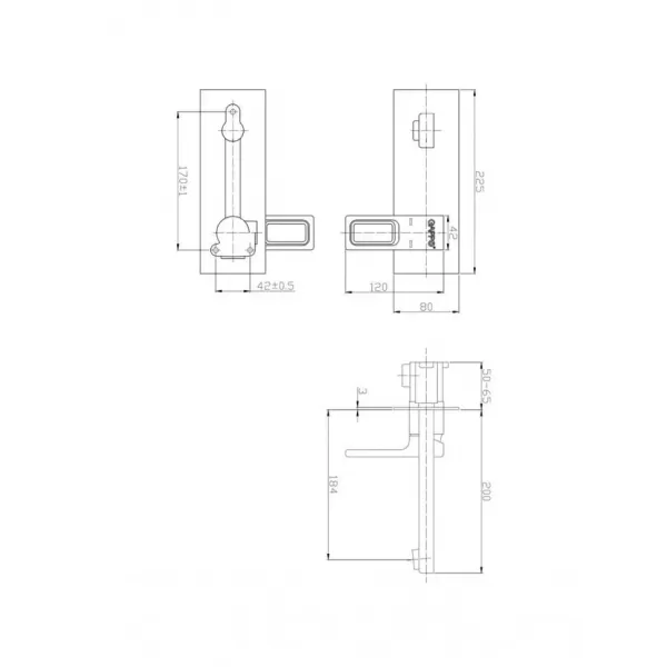 Змішувач для раковини прихованого монтажу GAPPO G1017-12