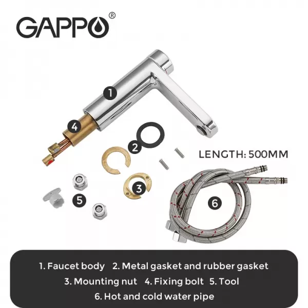 Смеситель для раковины GAPPO G1095-1