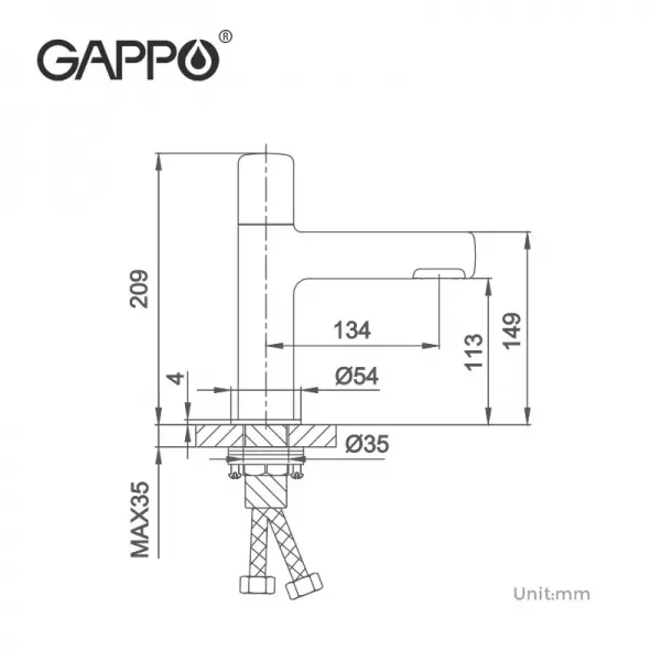 Смеситель для раковины GAPPO G1052-86