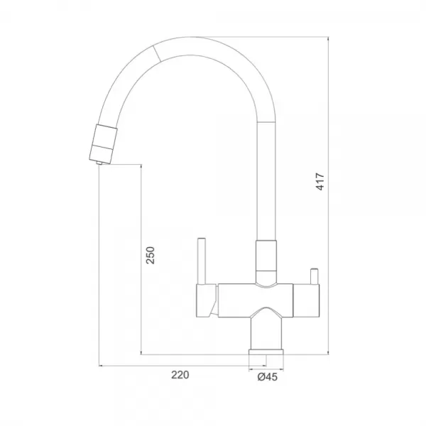 Смеситель для кухни с подключением к фильтру GAPPO G4398-30
