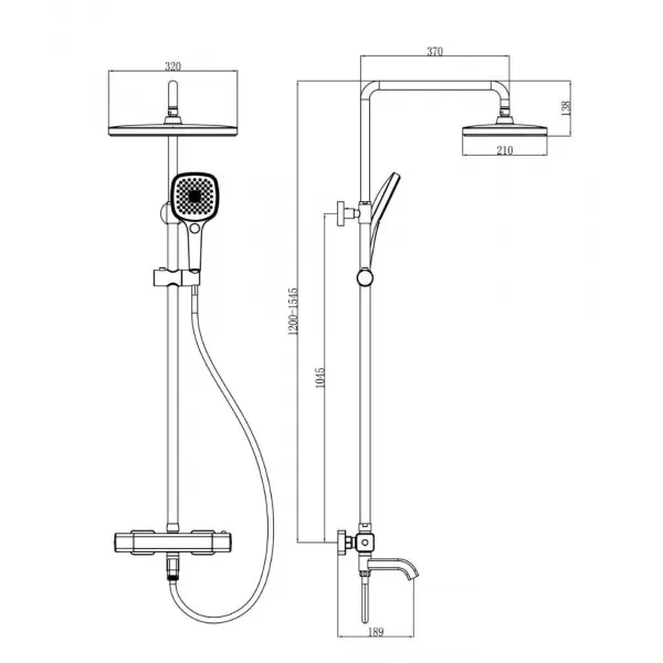 Душевая система с термостатом GAPPO G24791-6