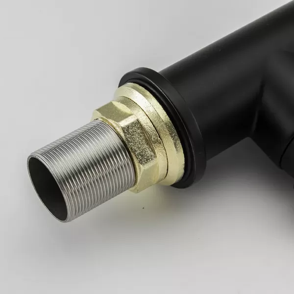 Змішувач для кухні Frap F4552-6 з гнучким виливом, чорний