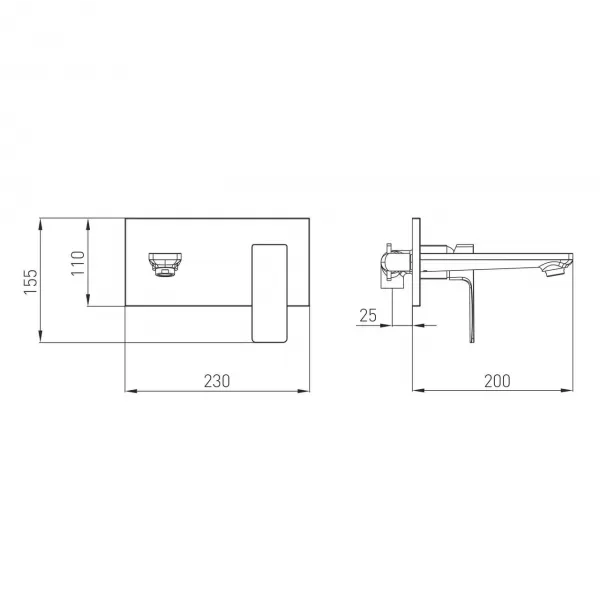 Смеситель для раковины WEZER PRO10A-02