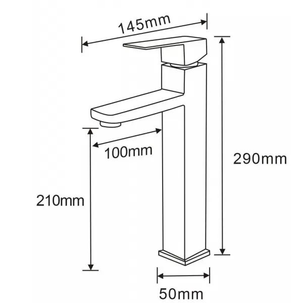 Смеситель для раковины WEZER PRO11-02-GUNGREY