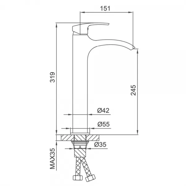 Смеситель для раковины FRAP  F1069-2