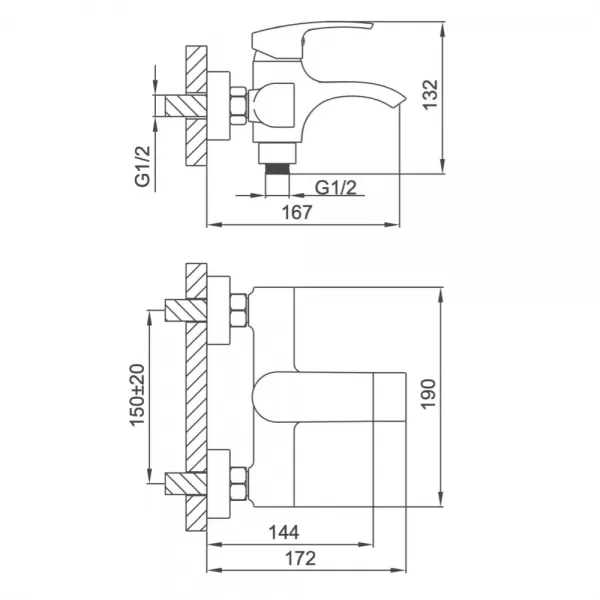 Смеситель для ванны FRAP  F3269