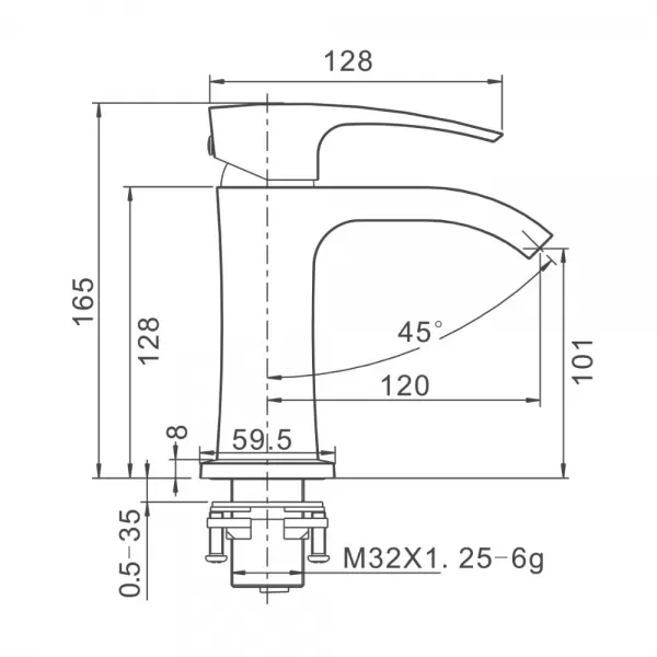 Смеситель для раковины GAPPO G1007-3